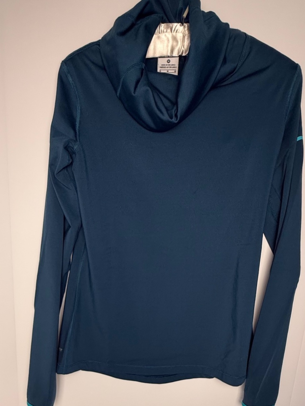 Nike Pro Dri-Fit Cowl Neck Long Sleeve Teal Workout Shirt